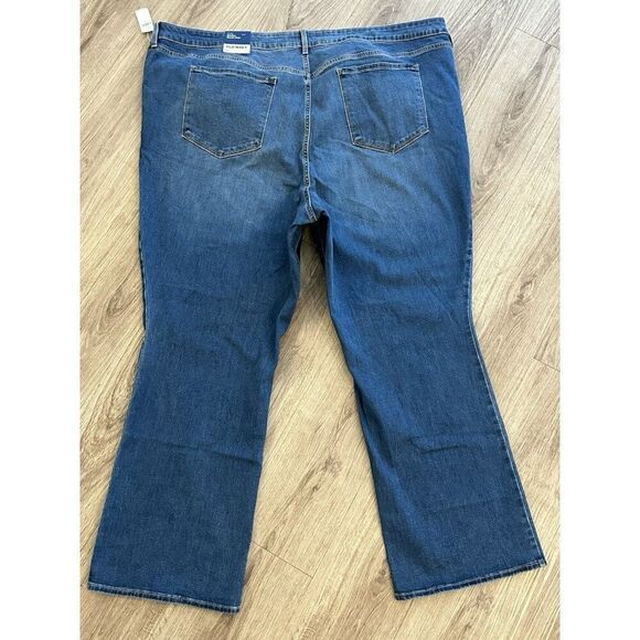 Old Navy Womens Plus Size 30 Mid-Rise Kicker Bootcut Denim Blue Jeans NWT! A6439 - Picture 6 of 8